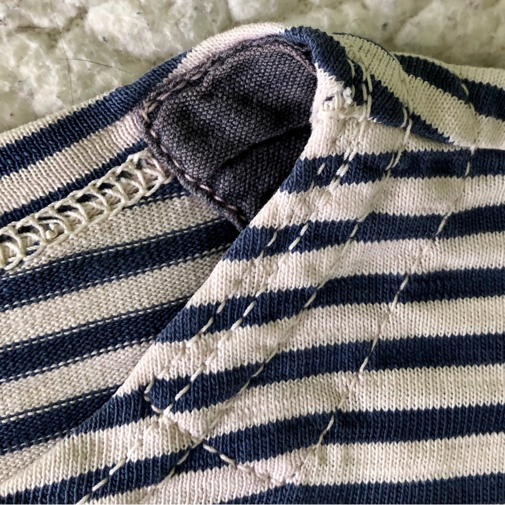 45RPM umii908 Breton Stripe Shirt Long Sleeve Cotton Size XS made in Japan - Picture 8 of 9